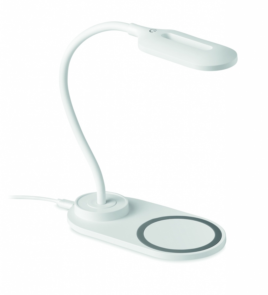 Logo trade advertising products image of: Desktop light and charger 10W