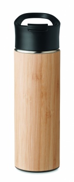 Logo trade promotional item photo of: Double wall bamboo flask 450ml