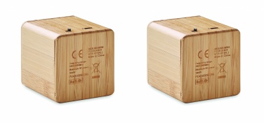 Logotrade promotional merchandise image of: Set of Bamboo wireless speaker