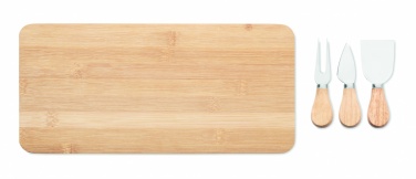 Logotrade promotional merchandise picture of: Bamboo Cheese board set Leipzig