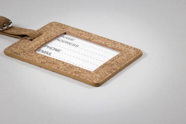 Logo trade promotional merchandise photo of: Cork luggage tag