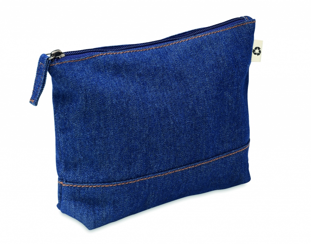 Logotrade advertising products photo of: Recycled denim cosmetic pouch