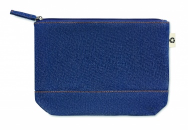 Logo trade promotional items image of: Recycled denim cosmetic pouch
