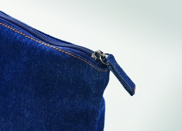 Logotrade promotional gift picture of: Recycled denim cosmetic pouch