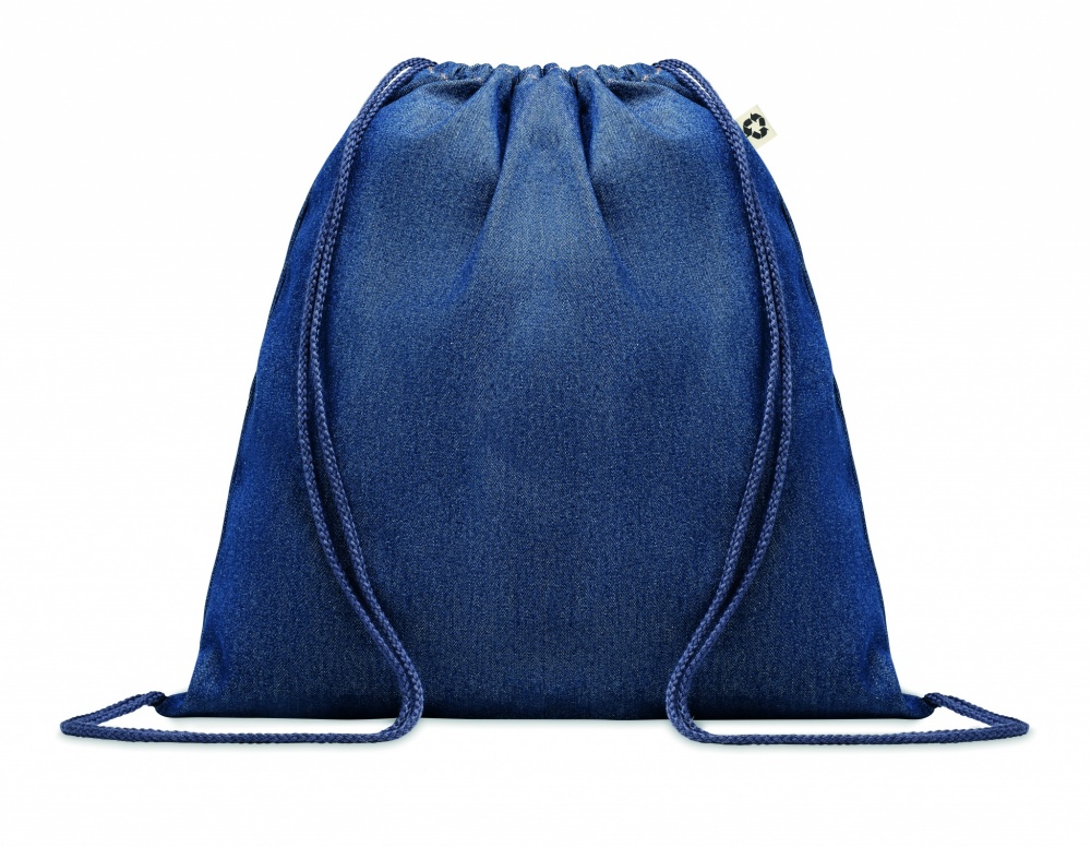 Logotrade corporate gift picture of: Recycled denim drawstring bag