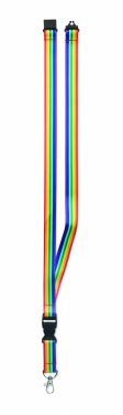 Logotrade corporate gift image of: Rainbow RPET lanyard