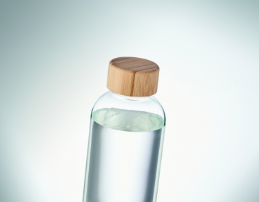 Logo trade promotional giveaways picture of: Glass bottle 650ml bamboo lid