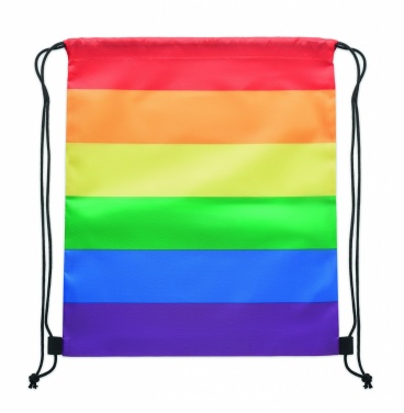 Logotrade promotional gifts photo of: Rainbow RPET drawstring bag
