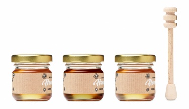 Logotrade promotional giveaway picture of: Set of 3 wildflower honey