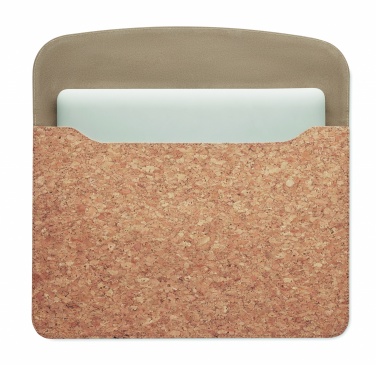 Logo trade promotional merchandise photo of: Cork laptop bag magnetic flap
