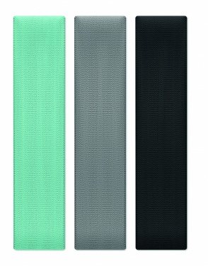 Logo trade promotional merchandise photo of: Set of 3 fitness bands in pouch