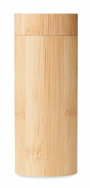 Logo trade promotional items image of: Sunglasses and case in bamboo KEILA