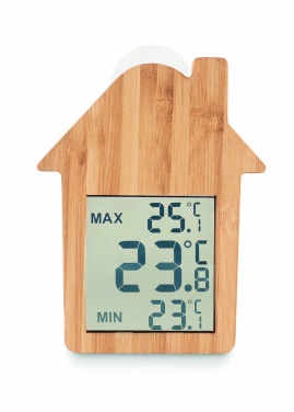 Logotrade promotional giveaway image of: Bamboo weather station HISA