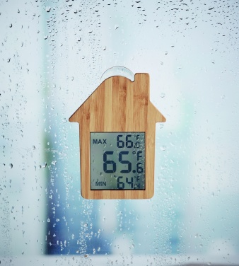 Logo trade promotional items picture of: Bamboo weather station HISA