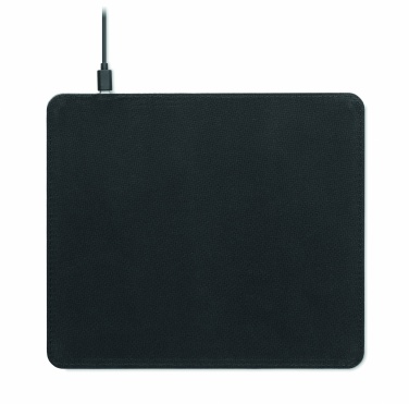 Logo trade promotional merchandise picture of: Cork mouse mat charger 15W