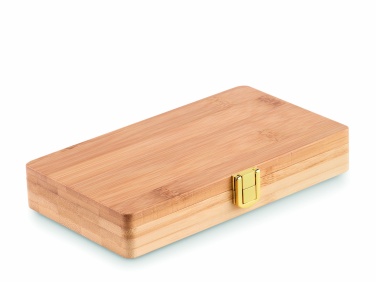 Logo trade promotional item photo of: 21 pcs tool set in bamboo case