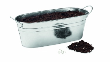 Logo trade promotional items image of: Zinc tub with 3 herbs seeds