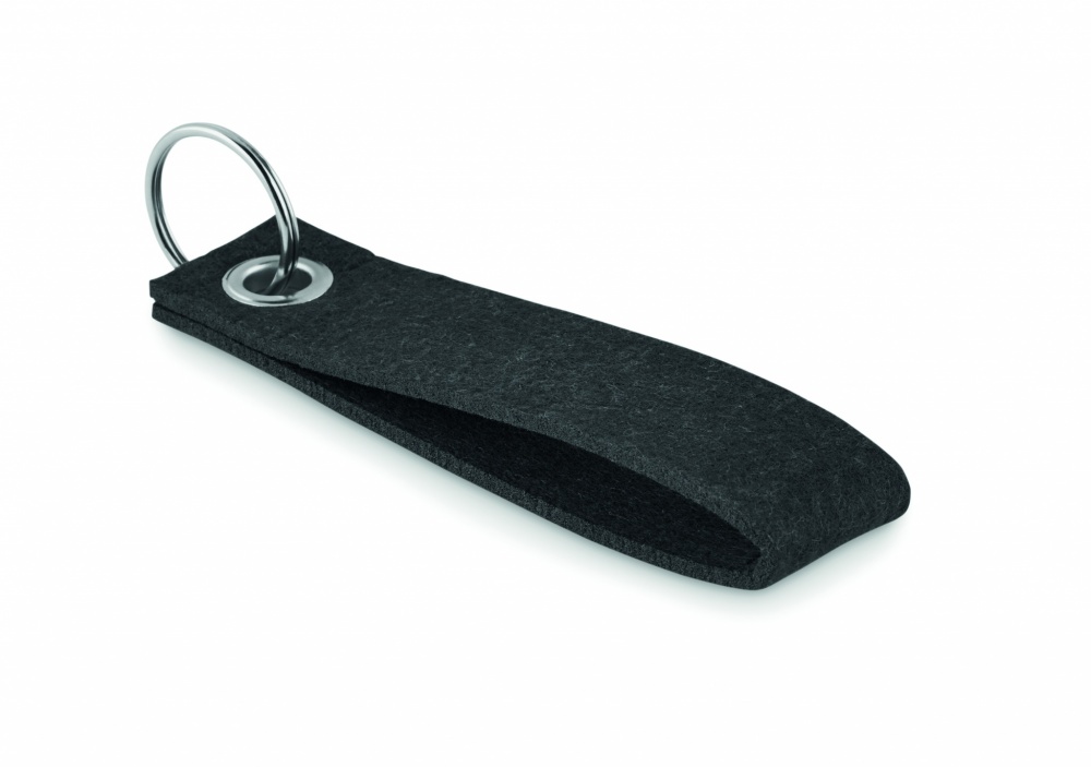 Logo trade promotional giveaway photo of: RPET felt key ring Hämeenlinna