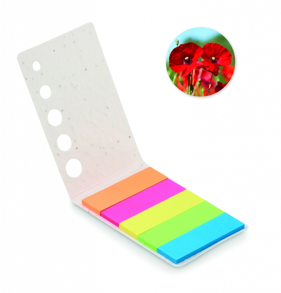 Logo trade business gift photo of: Seed paper page markers pad