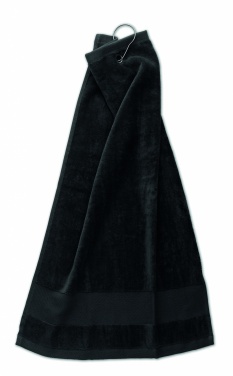 Logo trade promotional merchandise picture of: Cotton golf towel with hanger