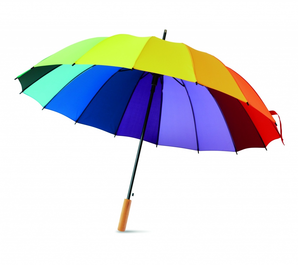 Logo trade promotional merchandise image of: 27 inch rainbow umbrella