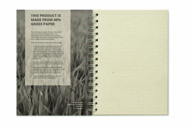 Logo trade promotional products picture of: A5 grass notebook 80 lined