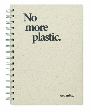 Logo trade promotional gifts picture of: A5 grass notebook 80 lined