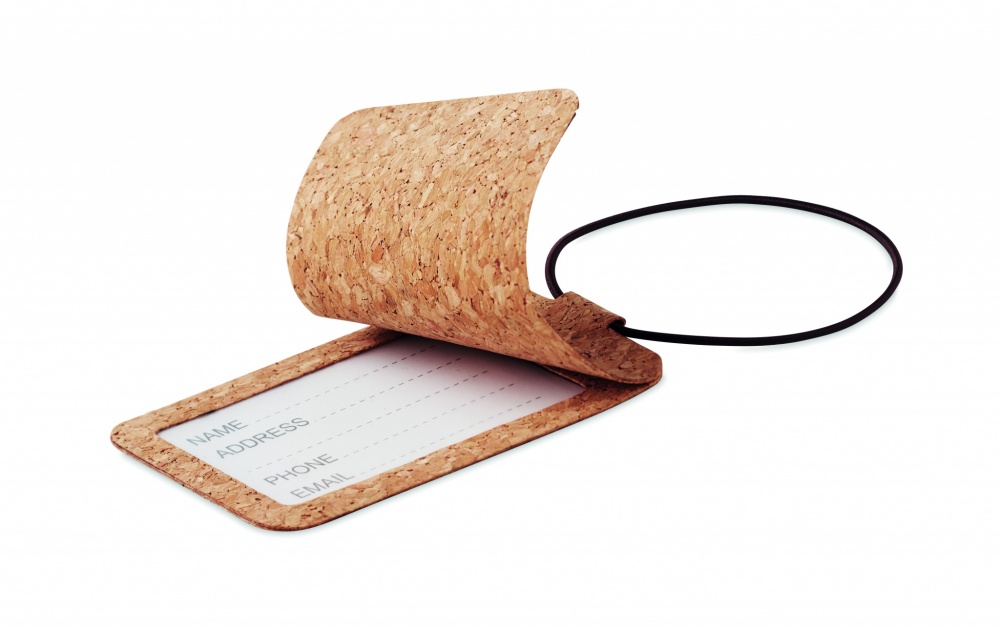 Logo trade promotional giveaways picture of: Cork luggage tag