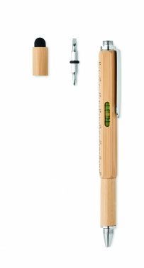 Logotrade business gift image of: Spirit level pen in bamboo