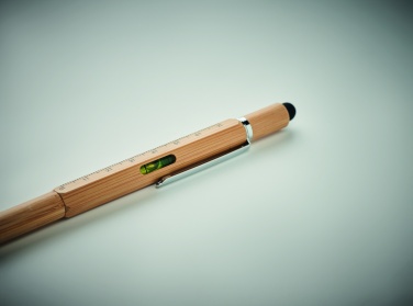 Logotrade promotional product picture of: Spirit level pen in bamboo