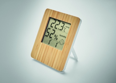 Logotrade business gifts photo of: Bamboo weather station