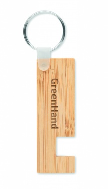 Logotrade promotional item image of: Bamboo stand and key ring Savonlinna