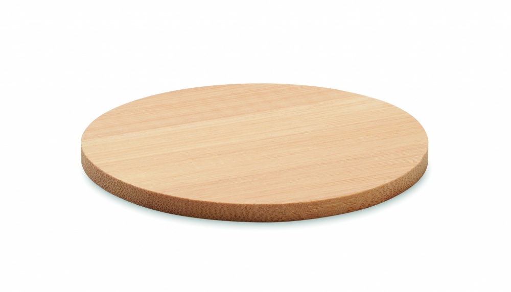 Logotrade corporate gift image of: Bamboo round coaster