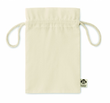Logo trade promotional products image of: Small organic cotton gift bag