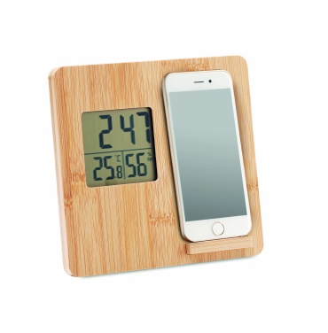 Logo trade promotional merchandise photo of: Bamboo weather station 10W