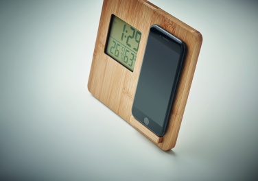 Logotrade promotional merchandise image of: Bamboo weather station 10W
