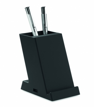 Logo trade business gifts image of: Wireless charger ABS 15W