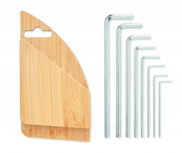 Logotrade corporate gift image of: Hex key set in bamboo