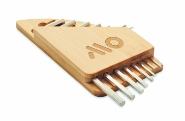 Logotrade business gift image of: Hex key set in bamboo