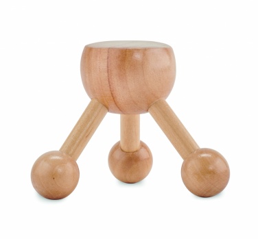 Logo trade business gifts image of: Hand held massager in wood