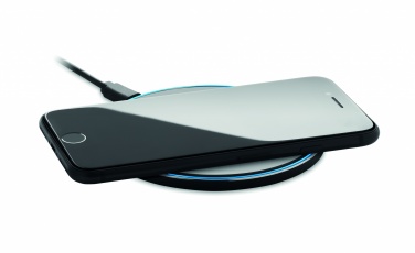 Logo trade corporate gifts picture of: Glass wireless 10W charger