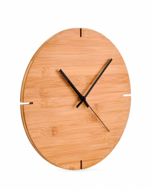 Logotrade promotional product picture of: Round shape bamboo wall clock