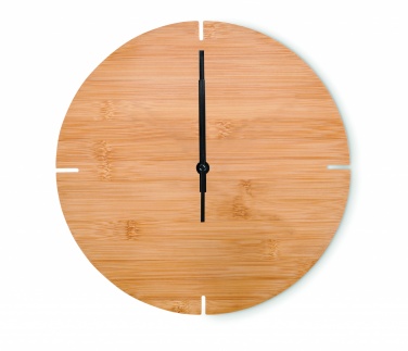 Logo trade promotional merchandise photo of: Round shape bamboo wall clock