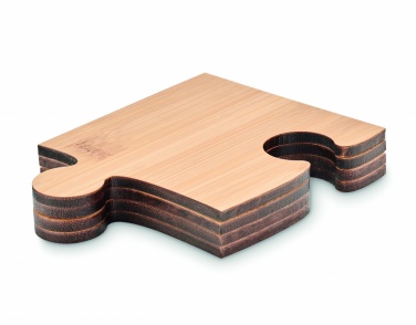 Logo trade promotional giveaway photo of: Set of 4 puzzle coasters