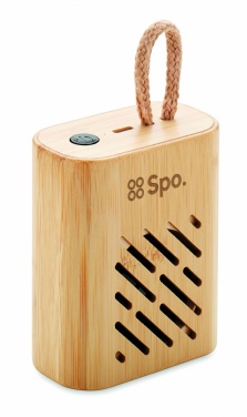 Logo trade promotional giveaways image of: 3W Bamboo wireless speaker