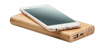 Logo trade promotional merchandise image of: 6000 mAh Bamboo power bank