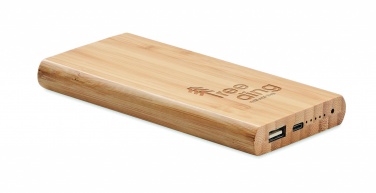 Logo trade promotional items image of: 6000 mAh Bamboo power bank