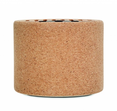 Logo trade advertising product photo of: Round cork wireless speaker