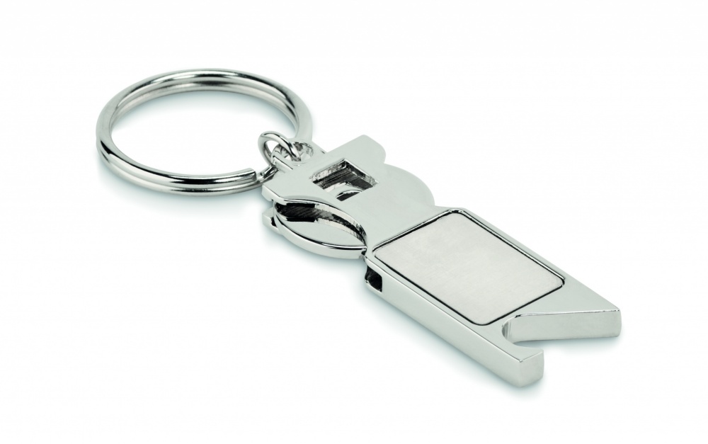 Logo trade promotional gifts picture of: Euro Token key ring Porvoo