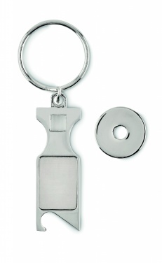 Logo trade business gift photo of: Euro Token key ring Porvoo